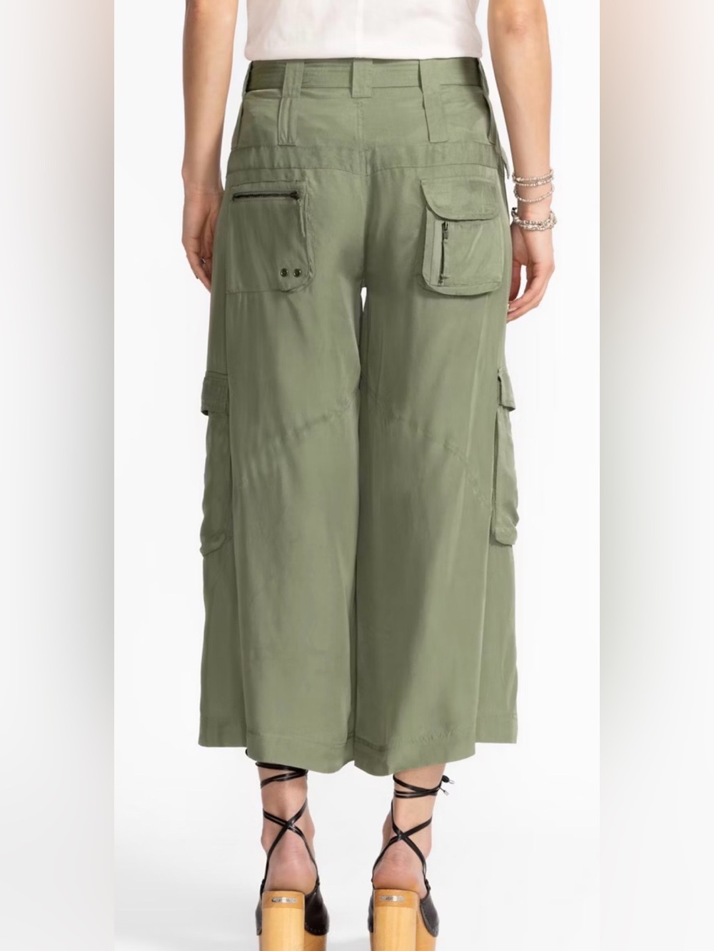 Johnny Was Biya Women's Hailey Pant Green SZ 10 - Picture 2 of 9